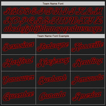Load image into Gallery viewer, Custom White-Black Red Authentic Split Fashion Baseball Jersey
