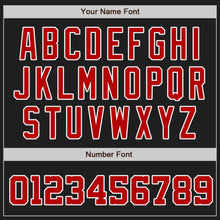 Load image into Gallery viewer, Custom Black Red-Yellow Authentic Split Fashion Baseball Jersey
