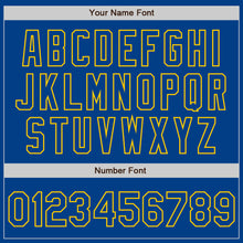 Load image into Gallery viewer, Custom White Royal-Gold Authentic Split Fashion Baseball Jersey
