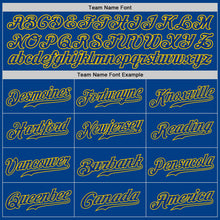 Load image into Gallery viewer, Custom White Royal-Gold Authentic Split Fashion Baseball Jersey

