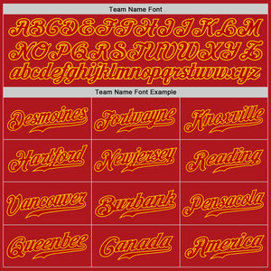 Custom White Red-Gold Authentic Split Fashion Baseball Jersey