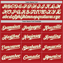 Load image into Gallery viewer, Custom White Red-Old Gold Authentic Split Fashion Baseball Jersey
