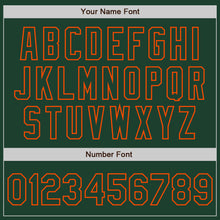 Load image into Gallery viewer, Custom White Green-Orange Authentic Split Fashion Baseball Jersey

