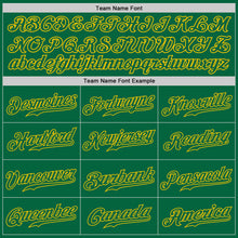 Load image into Gallery viewer, Custom White Kelly Green-Gold Authentic Split Fashion Baseball Jersey
