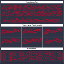 Load image into Gallery viewer, Custom White Navy-Red Authentic Throwback Split Fashion Basketball Shorts
