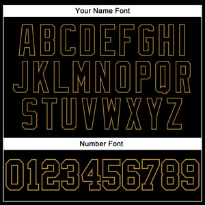 Custom White Black-Old Gold Authentic Split Fashion Baseball Jersey