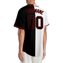 Load image into Gallery viewer, Custom White Black-Red Authentic Split Fashion Baseball Jersey
