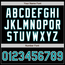 Load image into Gallery viewer, Custom Black Teal-Gray Authentic Split Fashion Baseball Jersey
