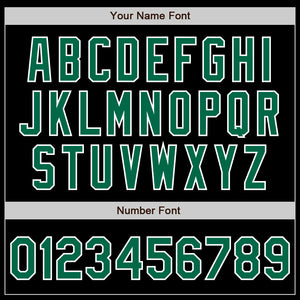 Custom Black Kelly Green-Red Authentic Split Fashion Baseball Jersey