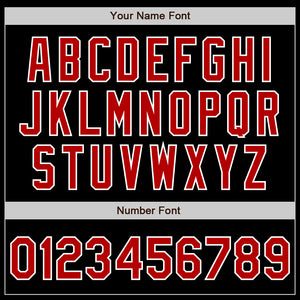 Custom Black Red-Royal Authentic Split Fashion Baseball Jersey