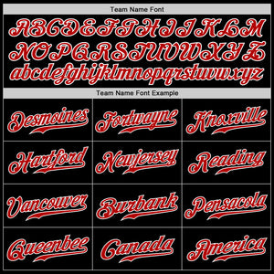 Custom Black Red-Royal Authentic Split Fashion Baseball Jersey