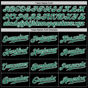 Custom Black Kelly Green-Royal Authentic Split Fashion Baseball Jersey