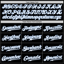 Load image into Gallery viewer, Custom Black White-Purple Authentic Split Fashion Baseball Jersey
