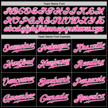 Load image into Gallery viewer, Custom Black Pink-Kelly Green Authentic Split Fashion Baseball Jersey
