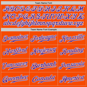 Custom Orange Purple-White Authentic Split Fashion Baseball Jersey