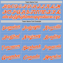 Load image into Gallery viewer, Custom Light Blue Orange-White Authentic Split Fashion Baseball Jersey
