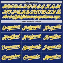 Load image into Gallery viewer, Custom Royal Gold-Gray Authentic Split Fashion Baseball Jersey
