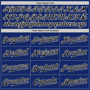 Custom Royal Black-Gray Authentic Split Fashion Baseball Jersey