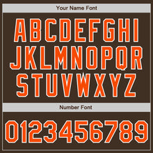 Load image into Gallery viewer, Custom Brown Orange-Gray Authentic Split Fashion Baseball Jersey
