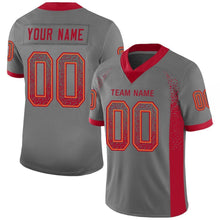 Load image into Gallery viewer, Custom Gray Red-Orange Mesh Drift Fashion Football Jersey
