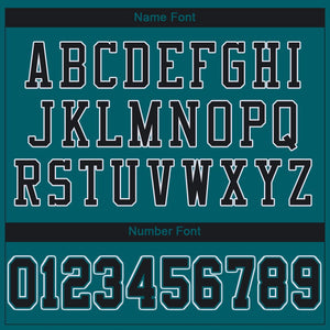 Custom Teal Black-White Mesh Authentic Football Jersey - Fcustom