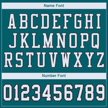 Load image into Gallery viewer, Custom Teal White-Black Mesh Authentic Football Jersey - Fcustom
