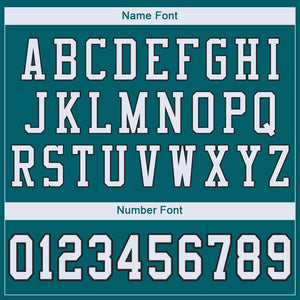 Custom Teal White-Black Mesh Authentic Football Jersey - Fcustom