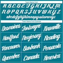 Load image into Gallery viewer, Custom Teal White Round Neck Suit Basketball Jersey - Fcustom
