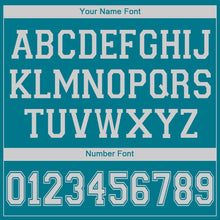Load image into Gallery viewer, Custom Teal White V-Neck Basketball Jersey - Fcustom
