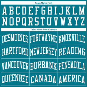 Custom Teal White Round Neck Basketball Jersey - Fcustom