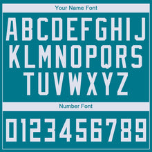 Load image into Gallery viewer, Custom Teal White V-Neck Basketball Jersey - Fcustom
