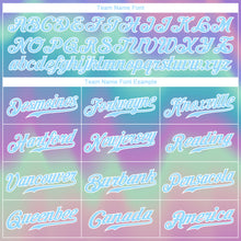 Load image into Gallery viewer, Custom Tie Dye Light Blue-White 3D Authentic Baseball Jersey
