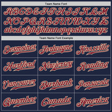 Load image into Gallery viewer, Custom Navy Crimson-Cream Authentic Two Tone Baseball Jersey
