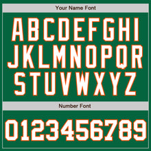 Load image into Gallery viewer, Custom Kelly Green White-Orange Authentic Two Tone Baseball Jersey
