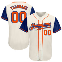 Load image into Gallery viewer, Custom Cream Orange-Royal Authentic Two Tone Baseball Jersey

