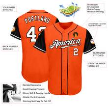 Load image into Gallery viewer, Custom Orange White-Black Authentic Two Tone Baseball Jersey
