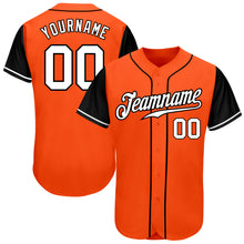 Load image into Gallery viewer, Custom Orange White-Black Authentic Two Tone Baseball Jersey
