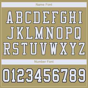 Custom Vegas Gold White-Black Mesh Authentic Football Jersey - Fcustom