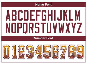 Custom Gold Burgundy-White Mesh Drift Fashion Football Jersey