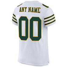 Load image into Gallery viewer, Custom White Green-Gold Mesh Authentic Football Jersey
