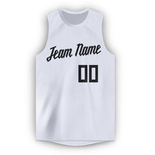 Load image into Gallery viewer, Custom White Black Round Neck Basketball Jersey - Fcustom
