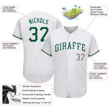 Load image into Gallery viewer, Custom White Kelly Green-Gray Authentic St. Patrick&#39;s Day Baseball Jersey
