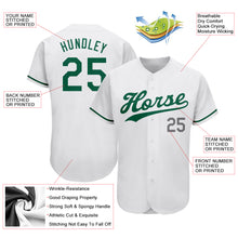 Load image into Gallery viewer, Custom White Kelly Green-Gray Authentic St. Patrick&#39;s Day Baseball Jersey
