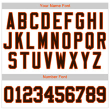 Load image into Gallery viewer, Custom White Brown Pinstripe Brown-Orange Authentic Baseball Jersey
