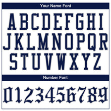 Load image into Gallery viewer, Custom White Navy Pinstripe Navy-Gray Authentic Baseball Jersey
