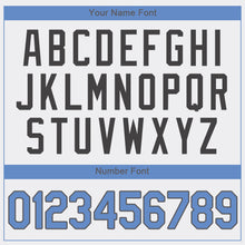 Load image into Gallery viewer, Custom White Light Blue-Steel Gray Authentic Father&#39;s Day Baseball Jersey
