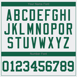 Custom White Kelly Green-Gray Authentic Baseball Jersey