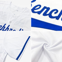 Load image into Gallery viewer, Custom White Kelly Green-Gray Authentic Baseball Jersey
