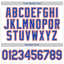 Load image into Gallery viewer, Custom White Royal-Red Authentic Baseball Jersey
