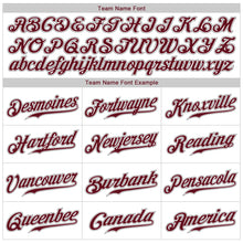 Load image into Gallery viewer, Custom White Crimson-Gray Authentic Baseball Jersey
